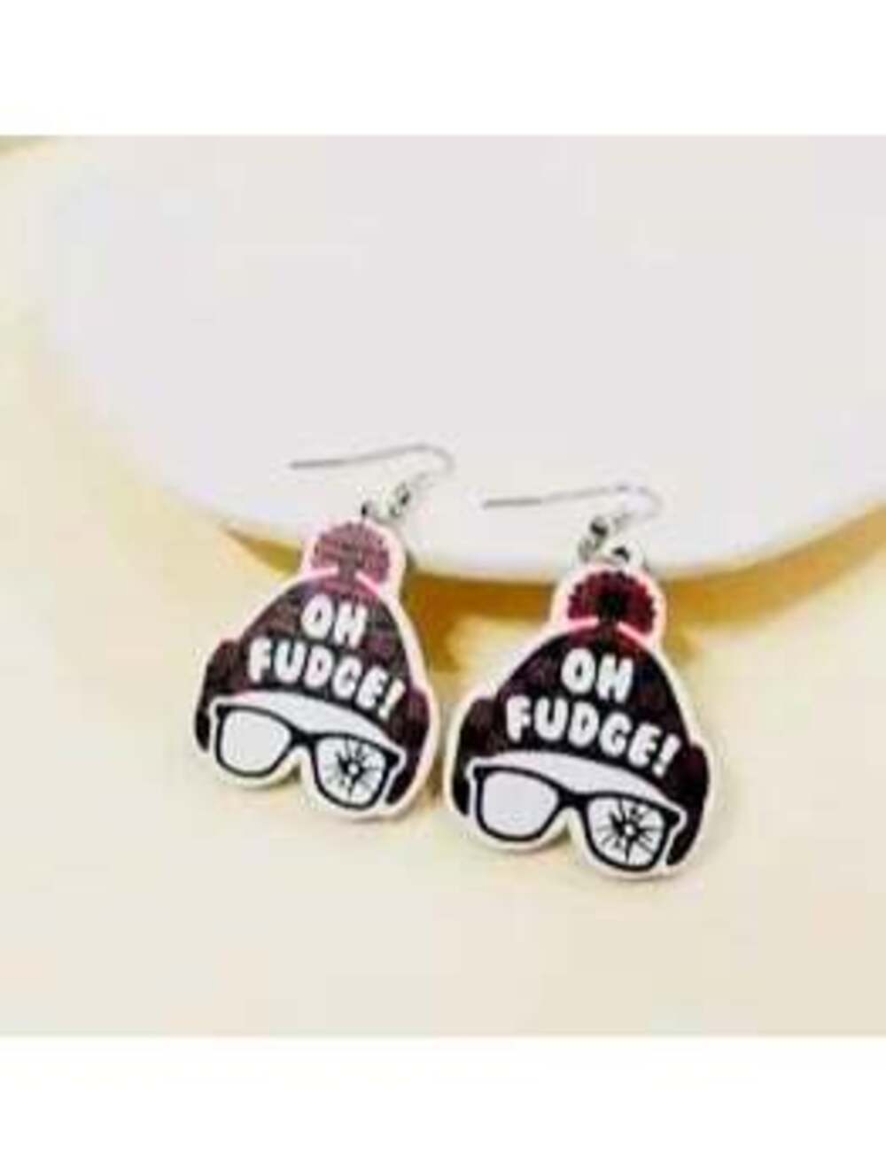 New - Super Fun Graphic Christmas Dangle Drop Earrings